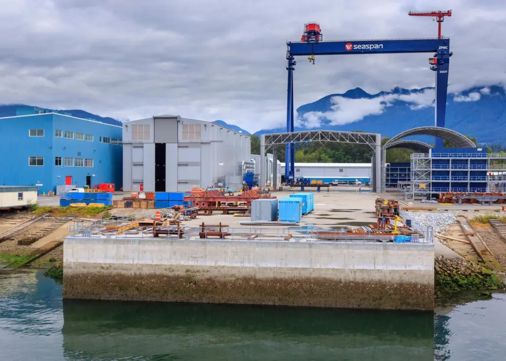 Vancouver Shipyards' 84m high gantry crane is a landmark of the site's renaissance since 2011