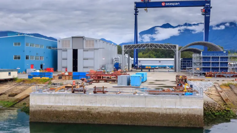 Vancouver Shipyards' 84m high gantry crane is a landmark of the site's renaissance since 2011