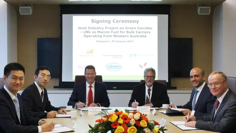 The project will explore the feasibility of a 'green corridor' between Australia and China, culminating in a LNG-fuelled capesize concept