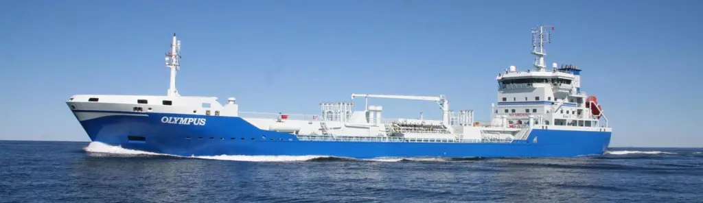 Sirius Shipping oil and chemical tanker 'Olympus' is one of two ships refitted with Høglund automation systems last year