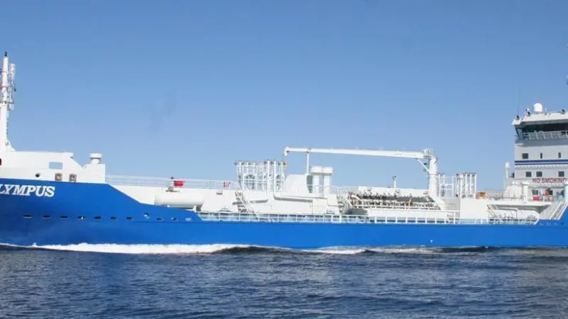 Sirius Shipping oil and chemical tanker 'Olympus' is one of two ships refitted with Høglund automation systems last year