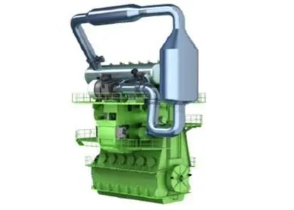 Hitachi Zosen's first sales of a high-pressure SCR unit (shown  in grey) will go to two Chinese built chemical/product tankers