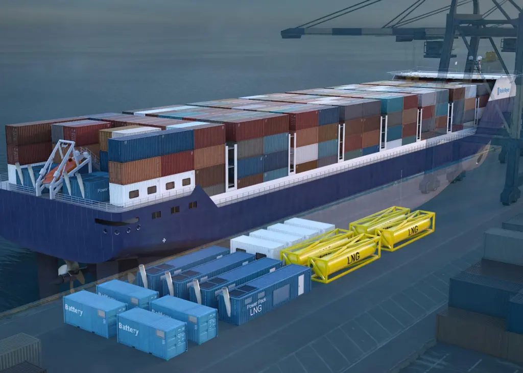 Modular 1,000 teu feeder concept 'Electric Blue' offers Rolls-Royce's vision of a low-cost, future proof solution for owners
