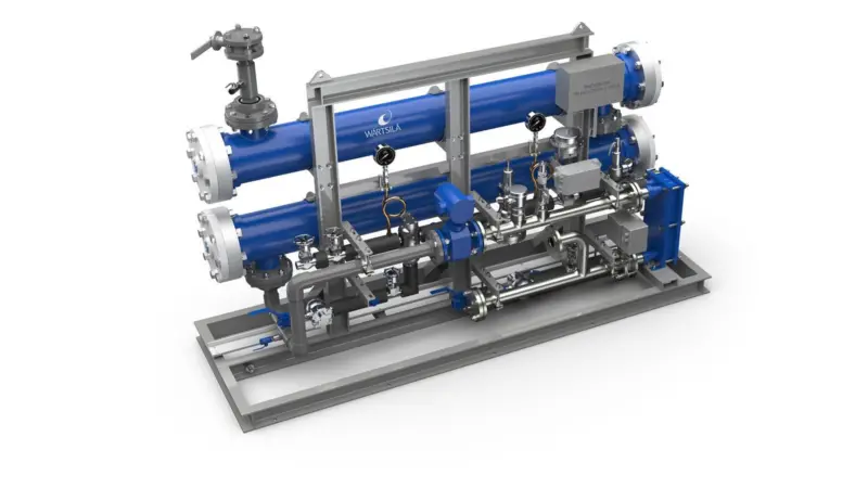 Wärtsilä’s Aquarius ATEX compliant Electro Chlorintation EX uses a proven two-stage process involving both filtration and electro-chlorination