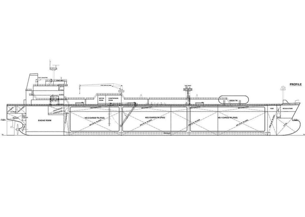 The LPG SAFE's double side-hull offers increased protection for liquefied gas cargo tanks in the event of a collision