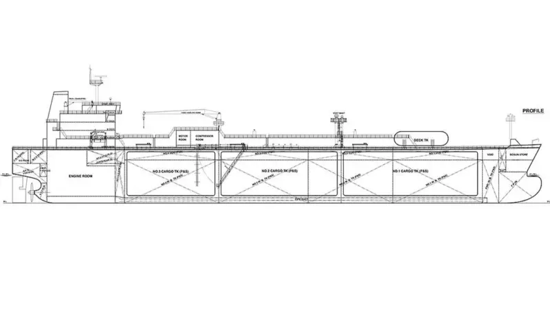 The LPG SAFE's double side-hull offers increased protection for liquefied gas cargo tanks in the event of a collision