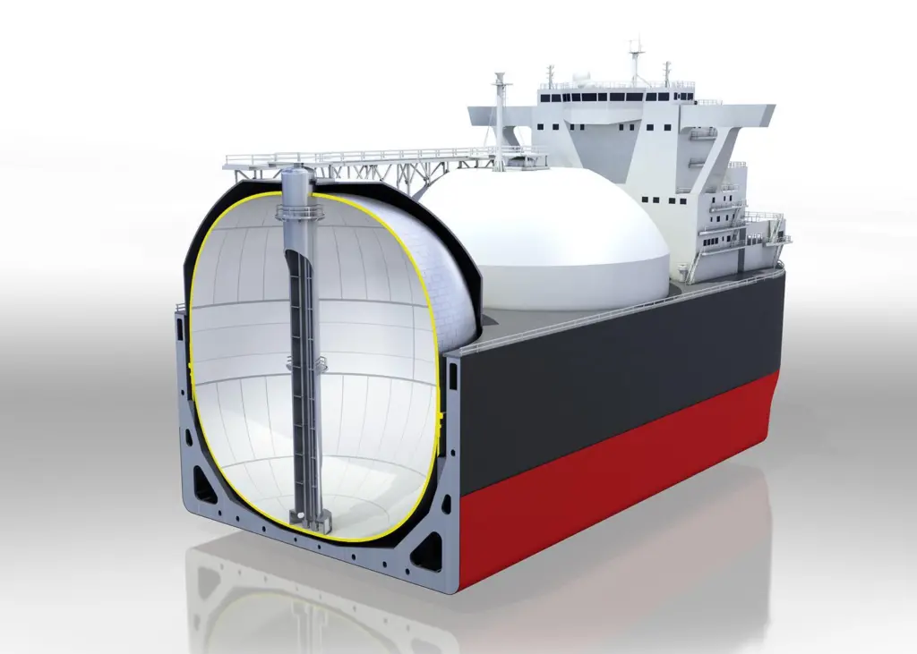 The non-spherical Moss tank under development by Kawasaki is said to offer similar reliability and greater cargo capacity