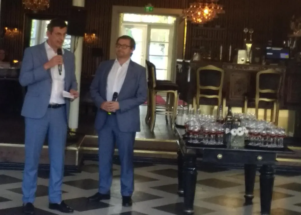 Trakakis (left) and Panagopulos reveal plans for a 'significant first order' for Project Forward