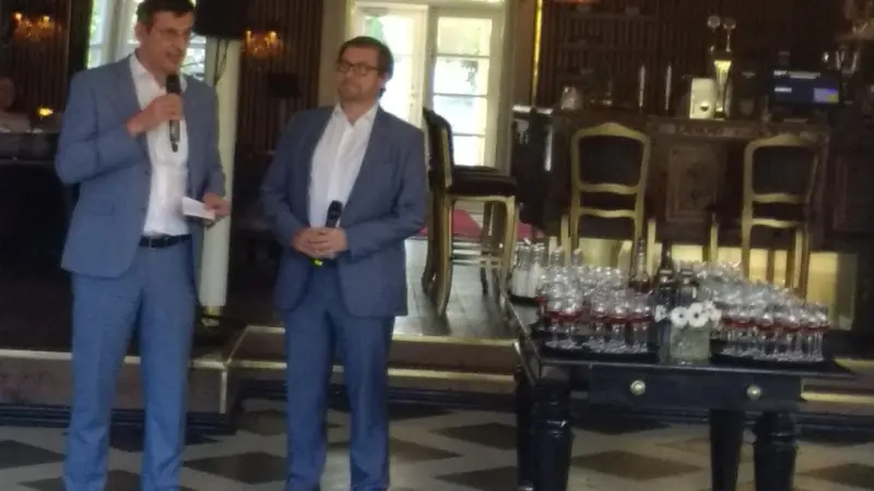 Trakakis (left) and Panagopulos reveal plans for a 'significant first order' for Project Forward