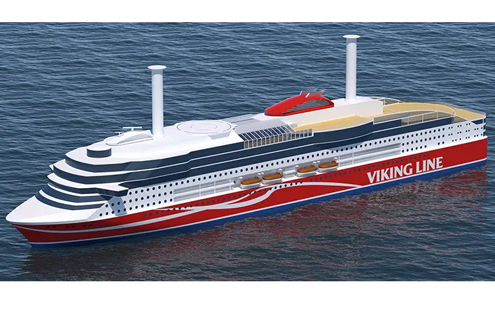 Viking Line's gas-gulled ro-pax, to be built in Xiamen with support from Deltamarin (photo courtesy of Viking Line)