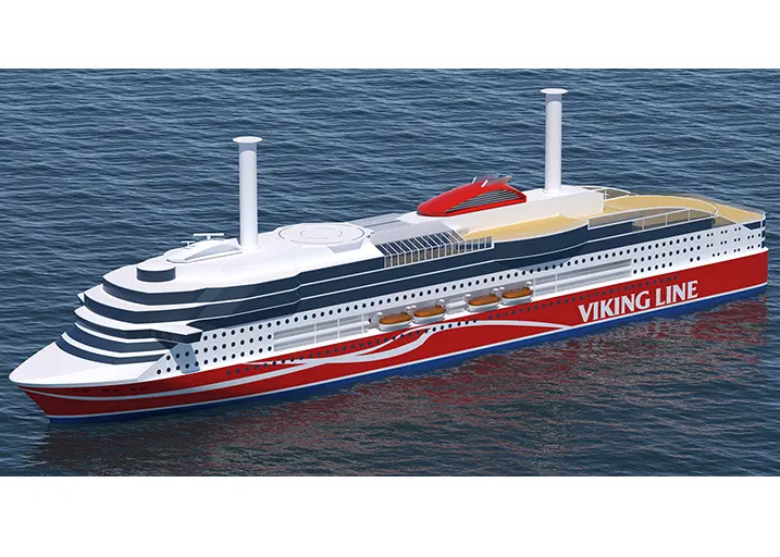 Viking Line's gas-gulled ro-pax, to be built in Xiamen with support from Deltamarin (photo courtesy of Viking Line)