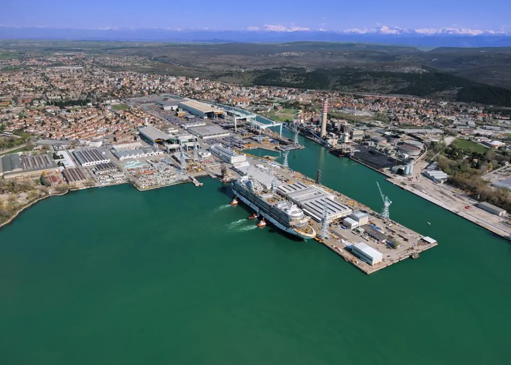 Monfalcone shipyard, along the coast from Trieste, is one of the world’s most prolific producers of large cruise vessels