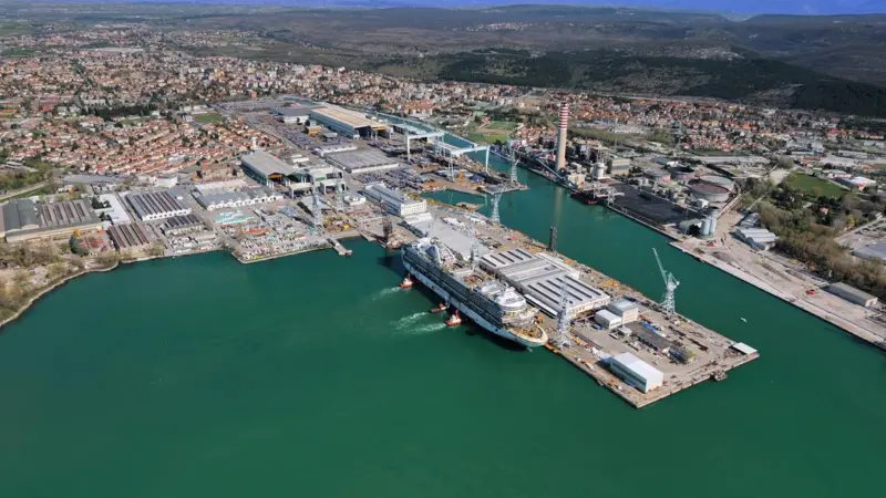 Monfalcone shipyard, along the coast from Trieste, is one of the world’s most prolific producers of large cruise vessels