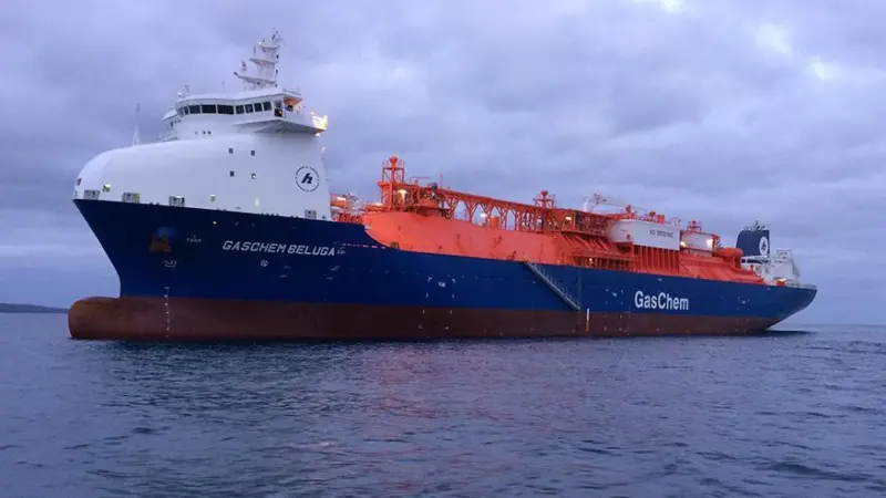 Eco Star 36K-type 'GasChem Beluga', an innovative design serving transatlantic shipments of liquefied ethane