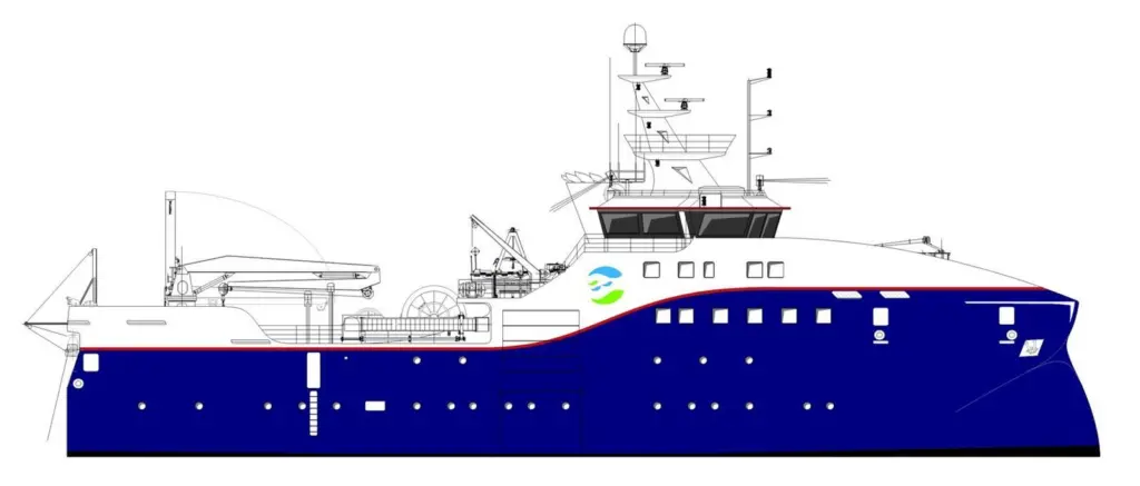 The 54-metre long ship will be equipped with a quiet Wärtsilä fixed pitch propeller and complete shaft line