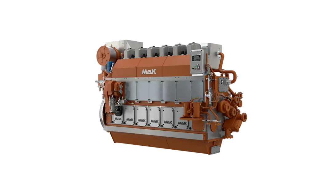 The MaK M 25 E with SCR, factory certified for Tier III NOx