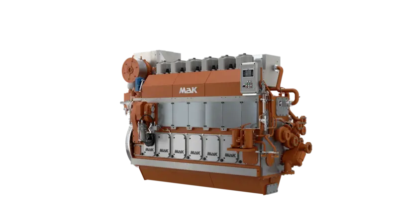 The MaK M 25 E with SCR, factory certified for Tier III NOx