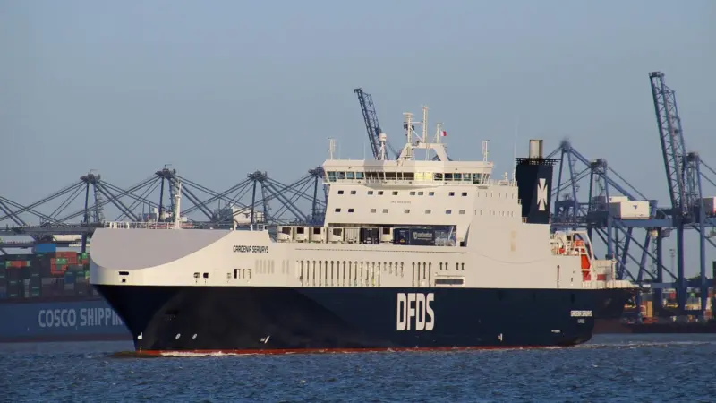 Four-deck trailership 'Gardenia Seaways', first of two new additions to DFDS’ North Sea operations