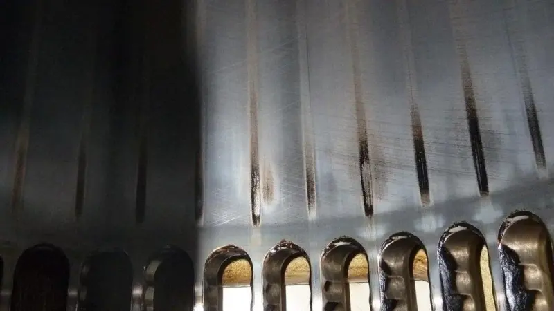 A cylinder damaged by cat fines, which Rumbol believes could be present in increased quantities in some post-2020 fuels