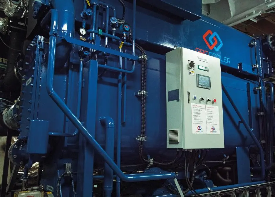 The Gadcooler prototype onboard ro-pax 'Finlandia' uses chemical cooling to convert waste heat into cold air