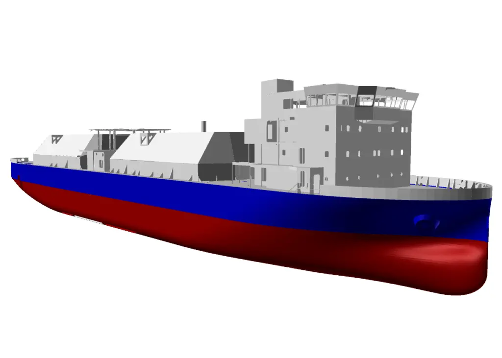 Savings on treatment plant and tank coatings have inspired a ballast-free LNG bunker vessel from HMD