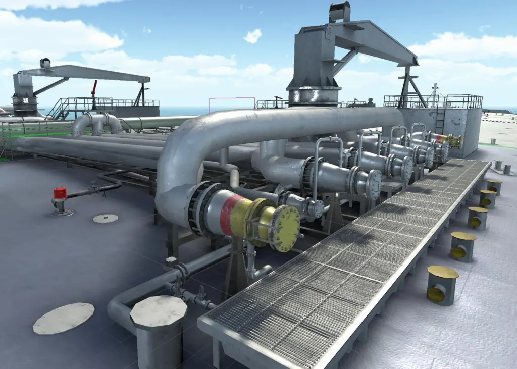 Kongsberg's innovative 3D application simulates deck area of VLCC