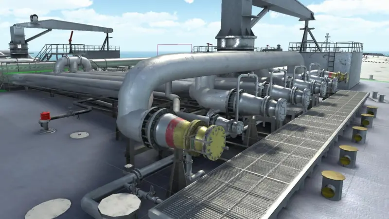 Kongsberg's innovative 3D application simulates deck area of VLCC