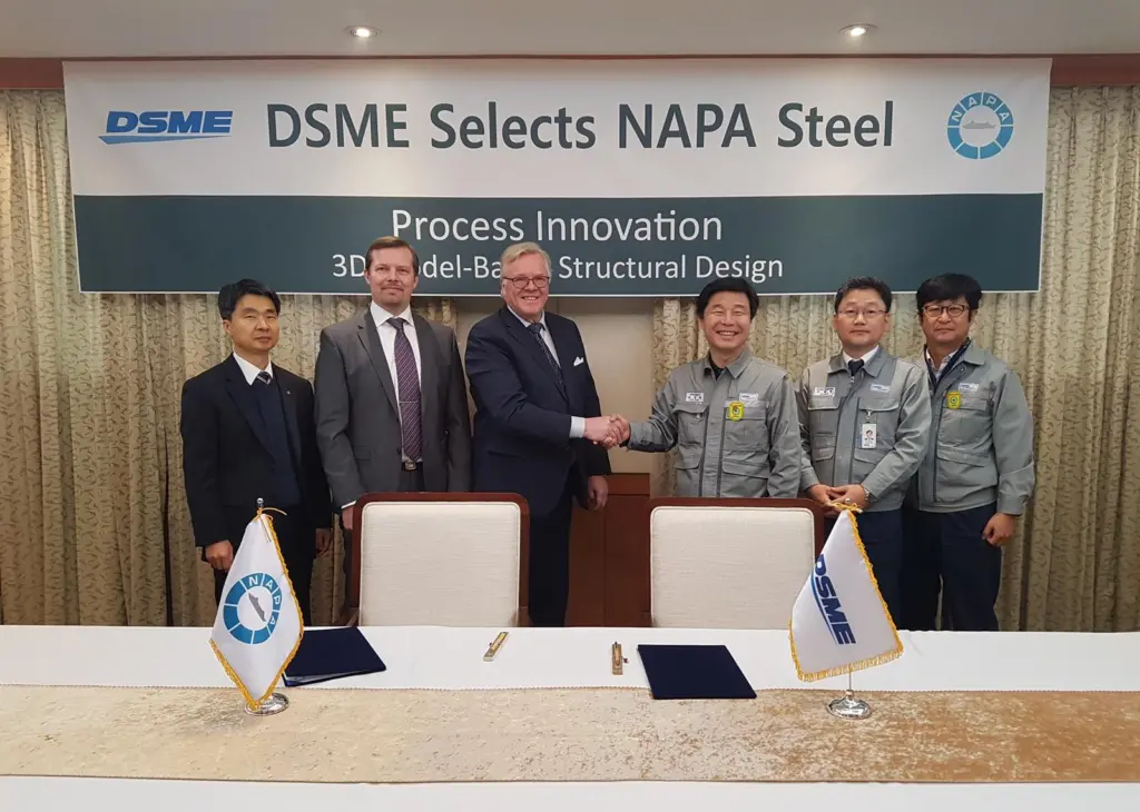 The DSME/NAPA contract was signed in Geoje on 6 February 2018