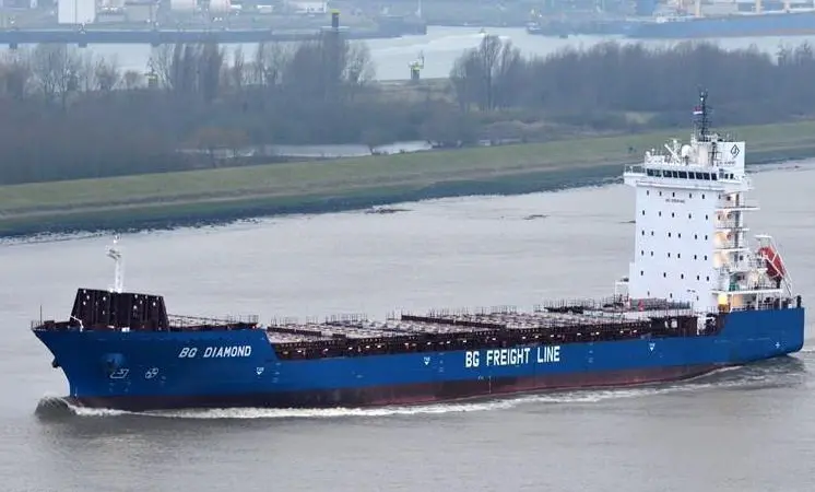 A comprehensive mix of boxes can be carried by the 1,004 teu ‘BG Diamond’ (photo: MarineTraffic/Ria Maat)