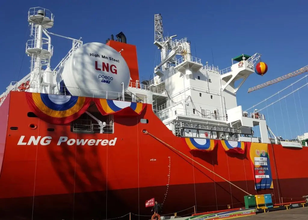 The first LNG-fuelled bulk carrier in the world has been delivered from Hyundai Mipo Dockyard