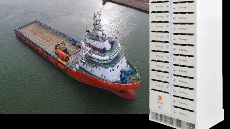 The Orca Energy ESS from Corvus will form part of the Kongsberg hybrid solution powering the PSV’s propulsion and dynamic positioning system