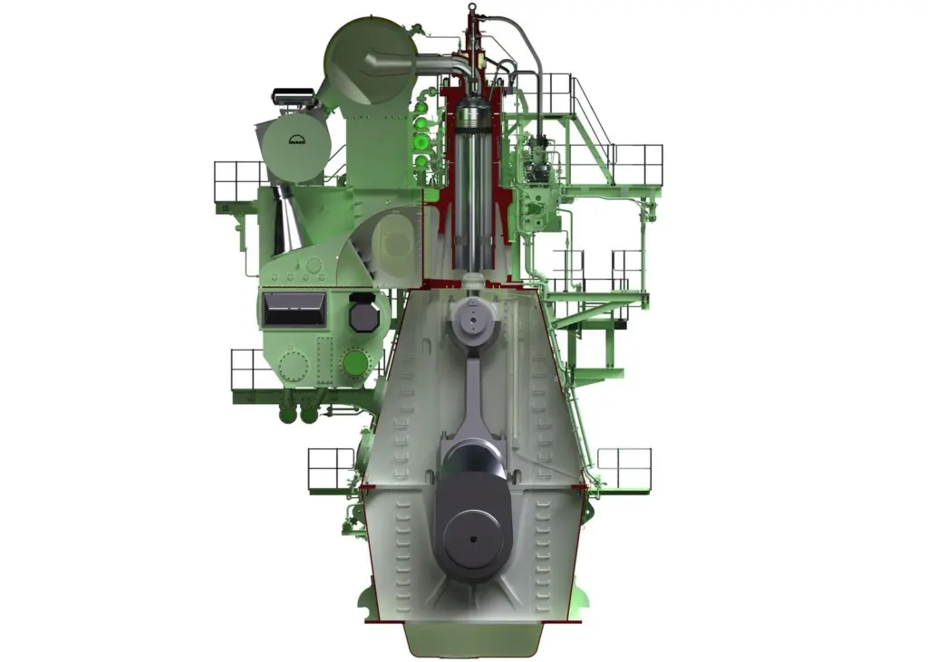 The ultra-long stroke G95 engine will power eleven 23,000 teu container ships under construction for MSC