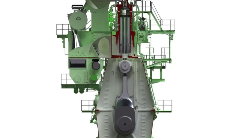 The ultra-long stroke G95 engine will power eleven 23,000 teu container ships under construction for MSC