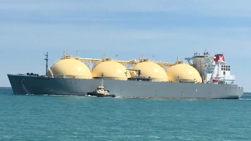 Pacific Breeze arriving for the first time in Darwin harbour (courtesy of Darwin Port)