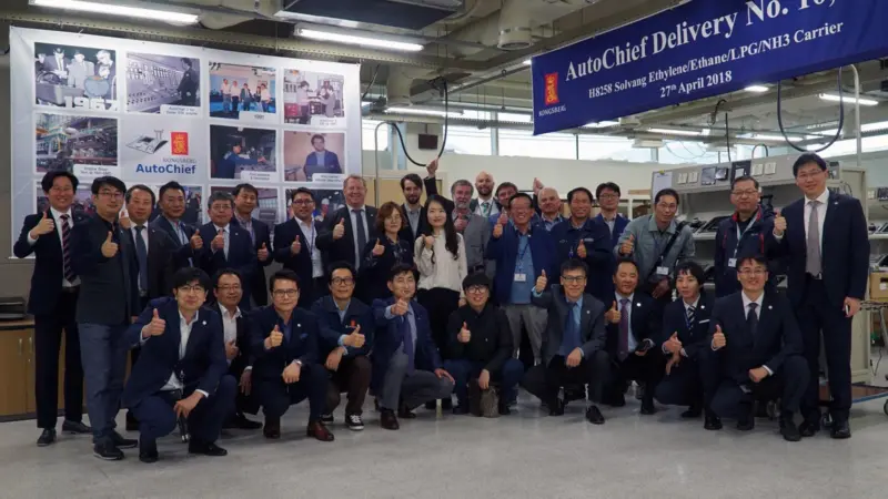 The ten thousandth delivery of Kongsberg's AutoChief engine control system will be installed on a Solvang LEG carrier