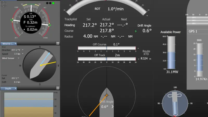 A Nacos navigation system integrating Eniram's trim software as trialled on the cruise ship 'Cost Atlantica'