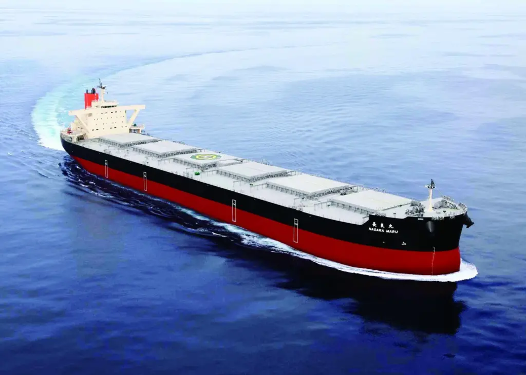 The 2017-completed 'Nagara Maru' is a sistership to the newly-built 'Oi Maru'. Credit: Mitsui OSK Lines