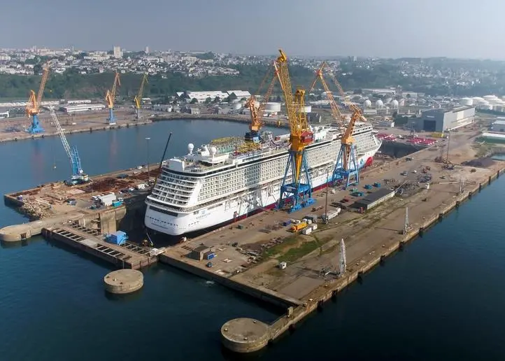 The 326-metre, 146,000 DWT cruise ship Norwegian Breakaway was in dry-dock for 11 days