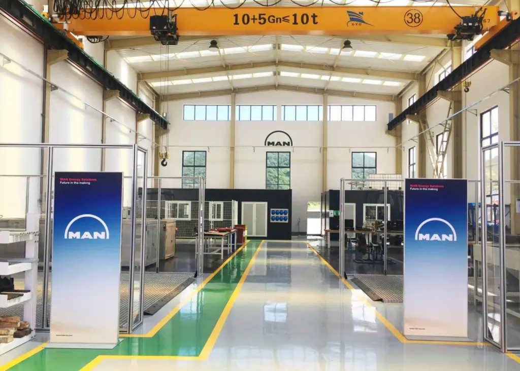The 560-sqm workshop is located within the largest privately-owned shipyard in China Photo: MAN