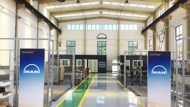 The 560-sqm workshop is located within the largest privately-owned shipyard in China Photo: MAN