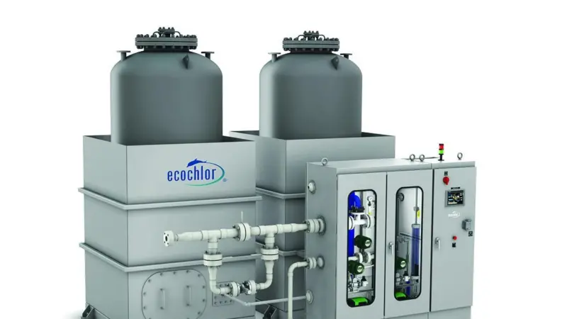 The Ecochlor system uses a two-step process to treat ballast water, filtration followed by disinfection with chlorine dioxide Photo: Ecochlor