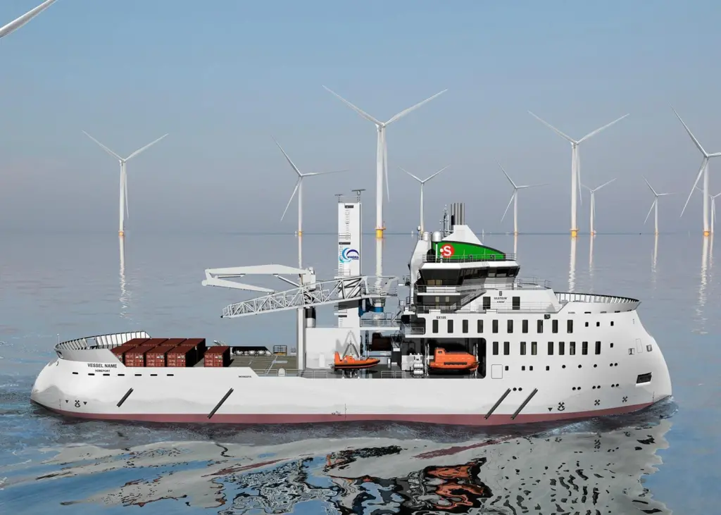 The vessel has been modified to fulfil the GE Renewable Energy tender requirements Photo: Ulstein