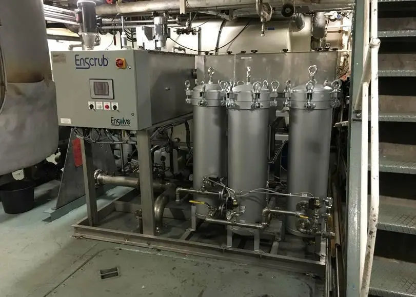 The EnScrub scrubber water treatment system is uniquely designed to treat SOx scrubber water Photo: EnScrub