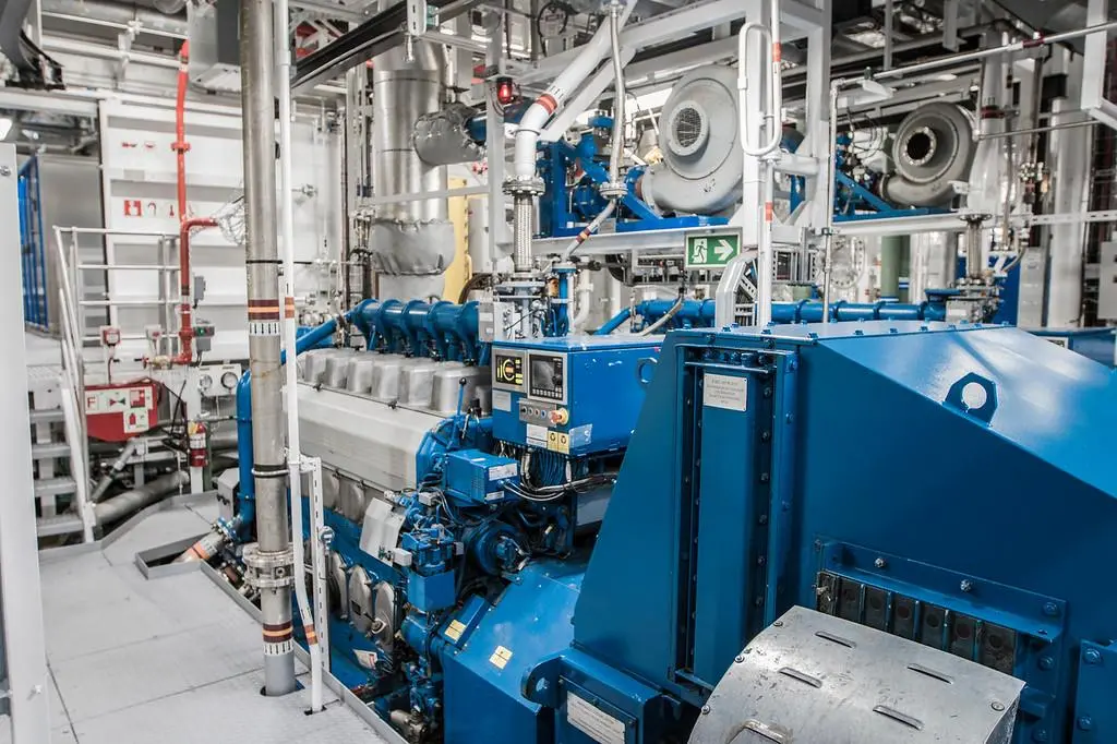 One of the four dual-fuel Wartsila prime movers in 'Armand-Imbeau II'.(credit: Davie Shipbuilding)