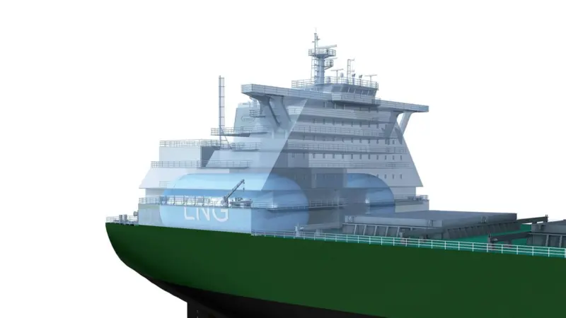 The 210,000 dwt LNG-fuelled bulk carrier Newcastlemax design from phase 1a was well received Photo: DNV GL