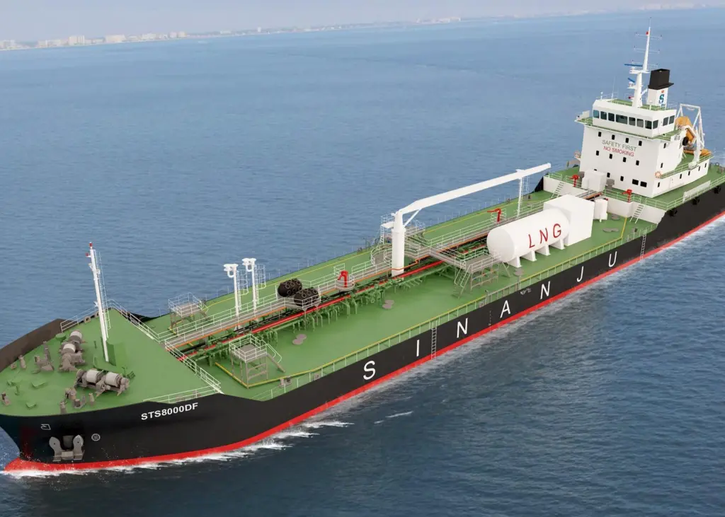 Singapore's first LNG bunker tanker will be powered by Yanmar dual-fuel engines (creidt: Sinanju Tanker Holdings)