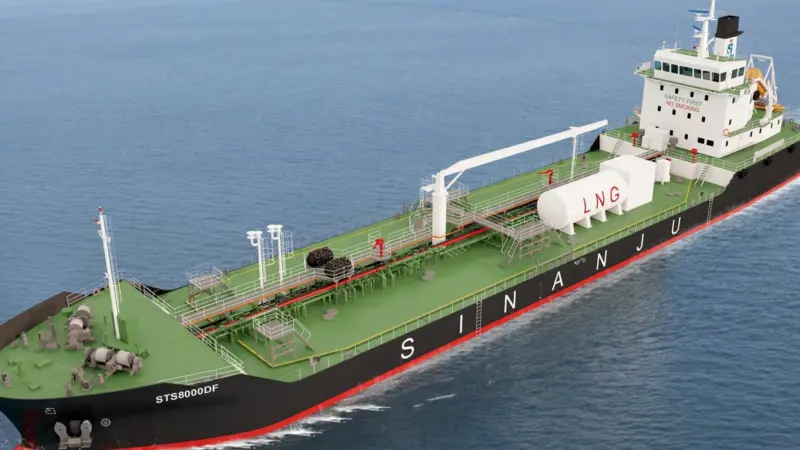 Singapore's first LNG bunker tanker will be powered by Yanmar dual-fuel engines (creidt: Sinanju Tanker Holdings)