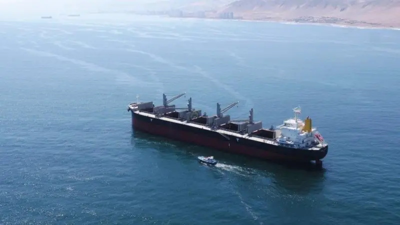 Drone services are being considered as an extension to BHP's tablet-based technology package for chartered ships (credit: BHP)