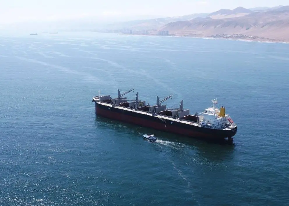 Drone services are being considered as an extension to BHP's tablet-based technology package for chartered ships (credit: BHP)