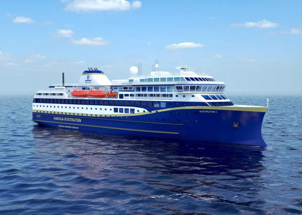 Four new cruise ferries for Havila Kystruten will feature the biggest marine battery installations to date (credit: Havyard)